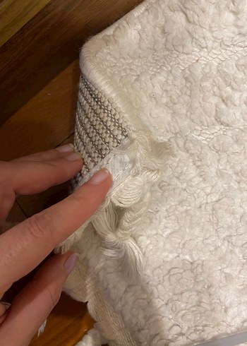 Bohem Tarzı Bej Gri Saçaklı Halı - Görsel 3