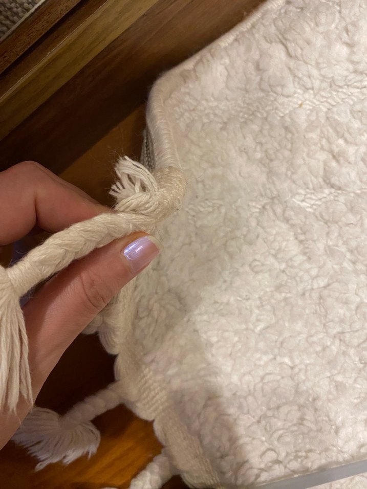 Bohem Tarzı Bej Gri Saçaklı Halı - Görsel 4