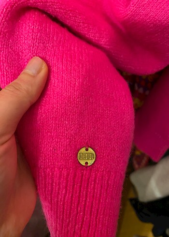 Pembe Kadın Örgü Salaş Kazak - Görsel 3