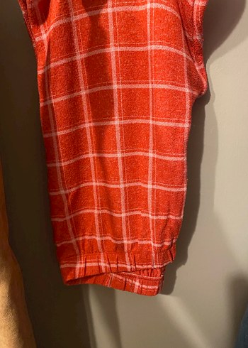 Kırmızı Kareli pijama takımı - Görsel 2