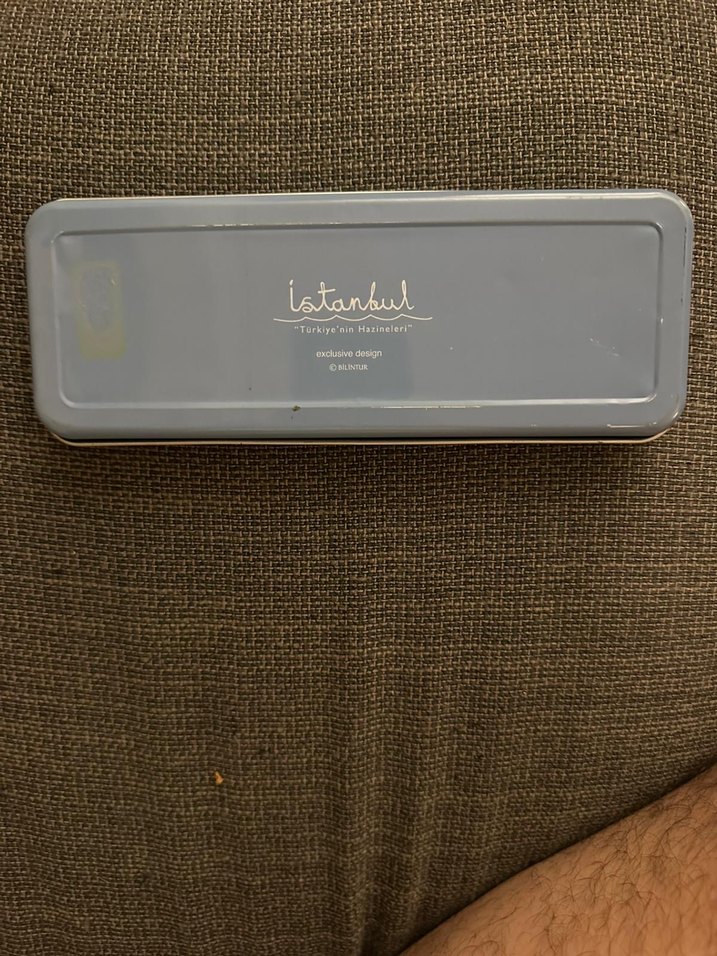 Vintage İstanbul Baskılı metal kalem kutusu - Görsel 2