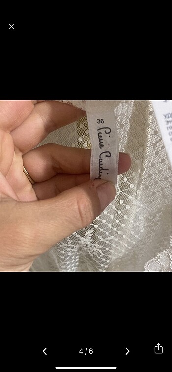 36 Beden beyaz Renk Etiketli Pierre cardin sabahlık