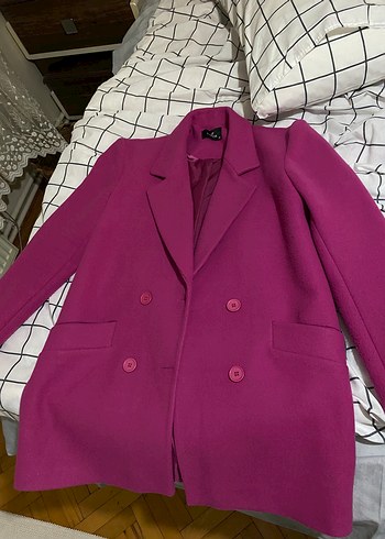 Zara Canli Fusya Cift Sirali Blazer Ceket