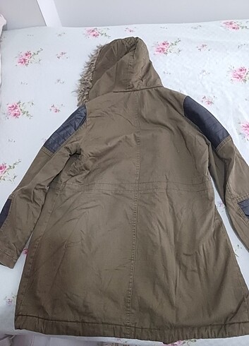 Yeşil Uzun Mont - Görsel 5
