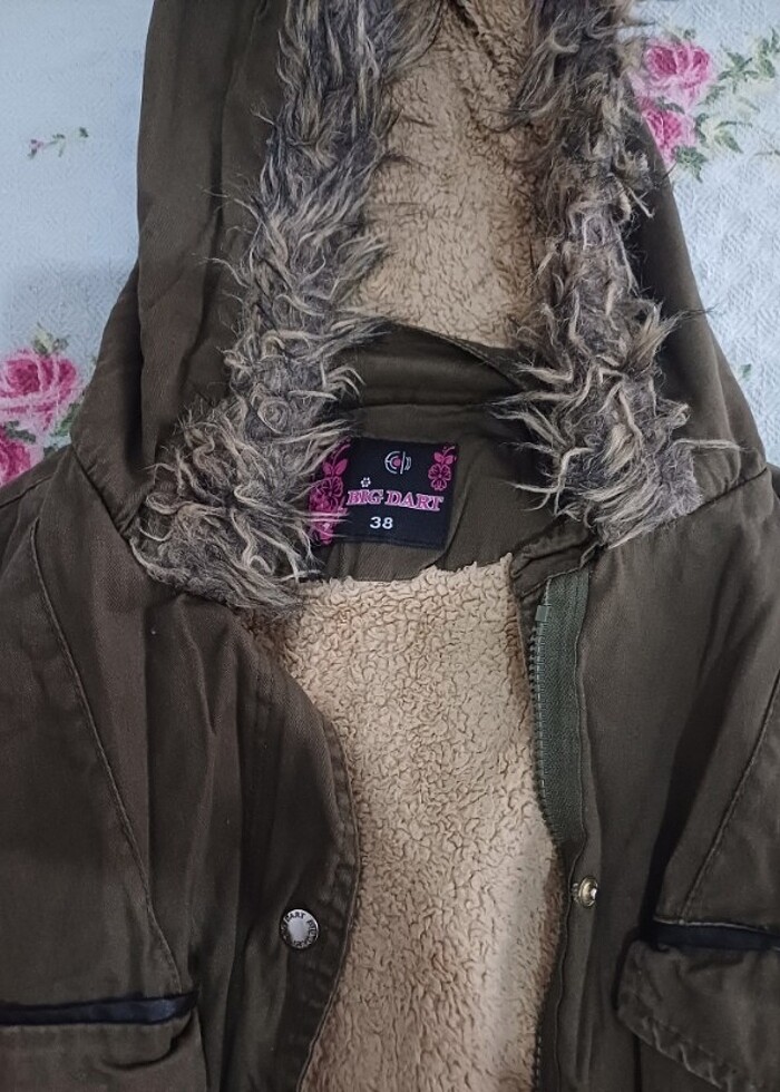 Yeşil Uzun Mont - Görsel 3