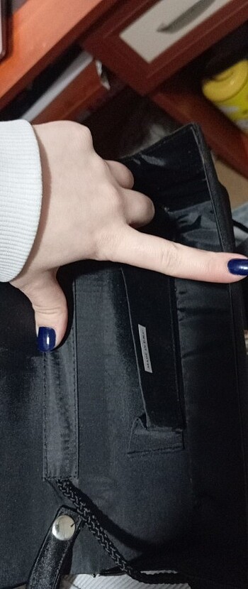 Beden siyah Renk Taşlı siyah çanta
