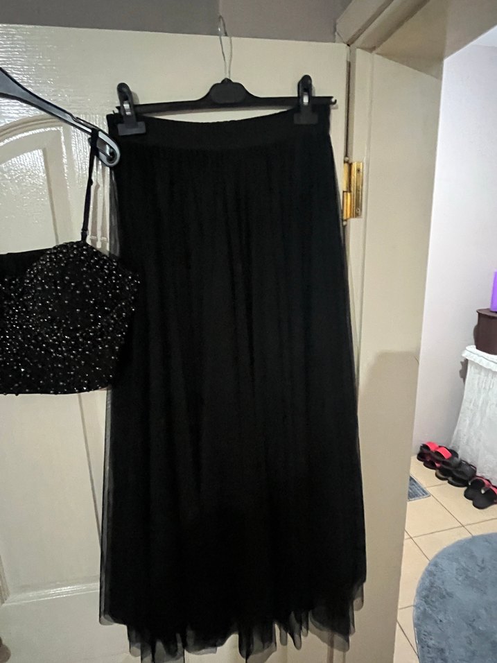 Taşlı büstiyer ve tül etek takım - Görsel 3