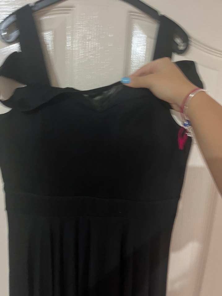 Siyah uzun abiye elbise - Görsel 3