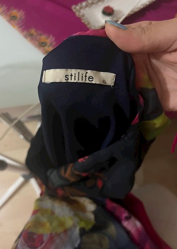 Çiçek Desenli Uzun abiye - Görsel 3