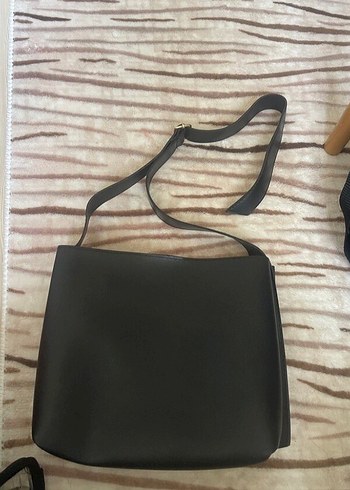 Siyah Deri Kadın Omuz Çantası - Görsel 3