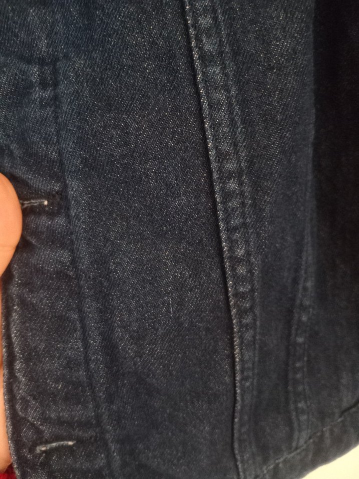 Kadın lacivert eskitmeli Kot gömlek - Görsel 2