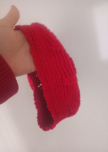 Kırmızı Örgü Bere - Görsel 3