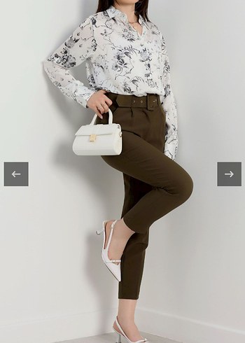 Desenli Saten Gömlek - Görsel 6