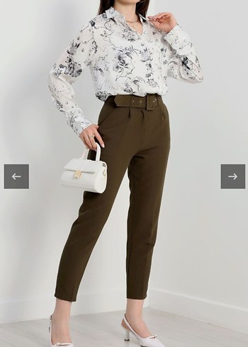 Desenli Saten Gömlek - Görsel 2