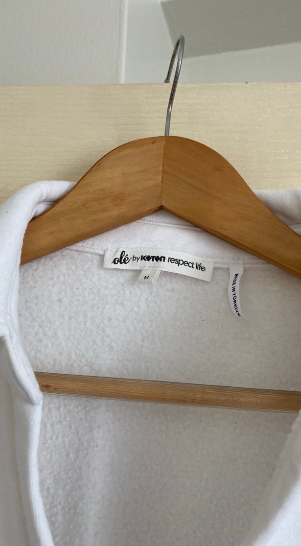 Kadın Beyaz Yakalı Uzun Kollu Sweatshirt - Görsel 2