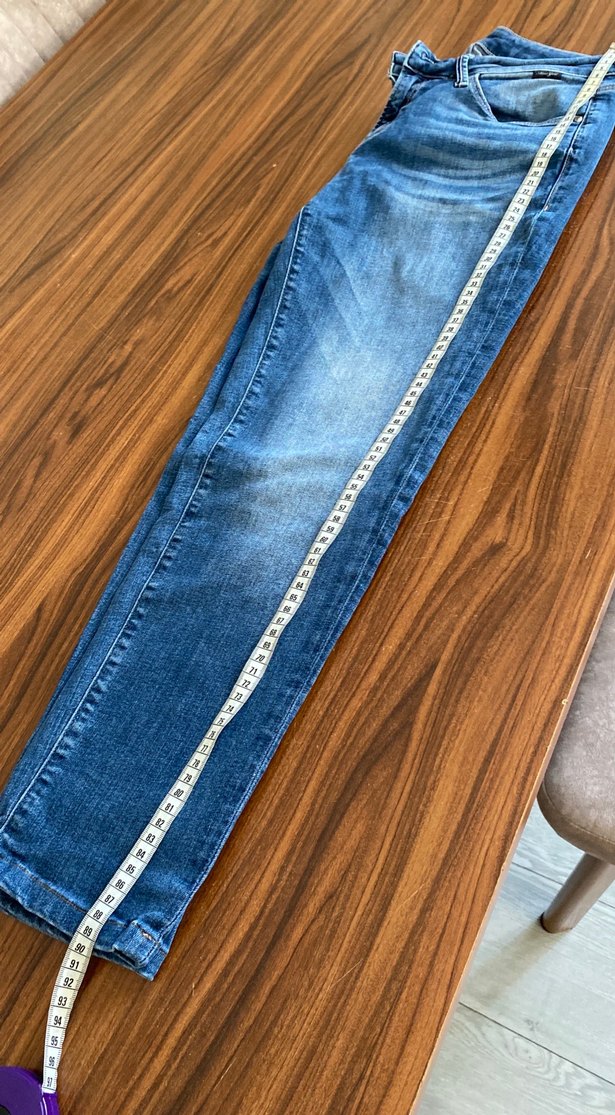 Mavi Normal Boy Kadın Denim Pantolon - Görsel 4