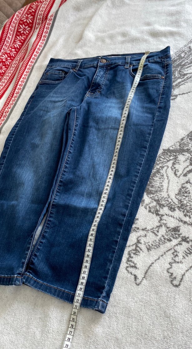 Kadın Mavi Midi Kot Pantolon - Görsel 3