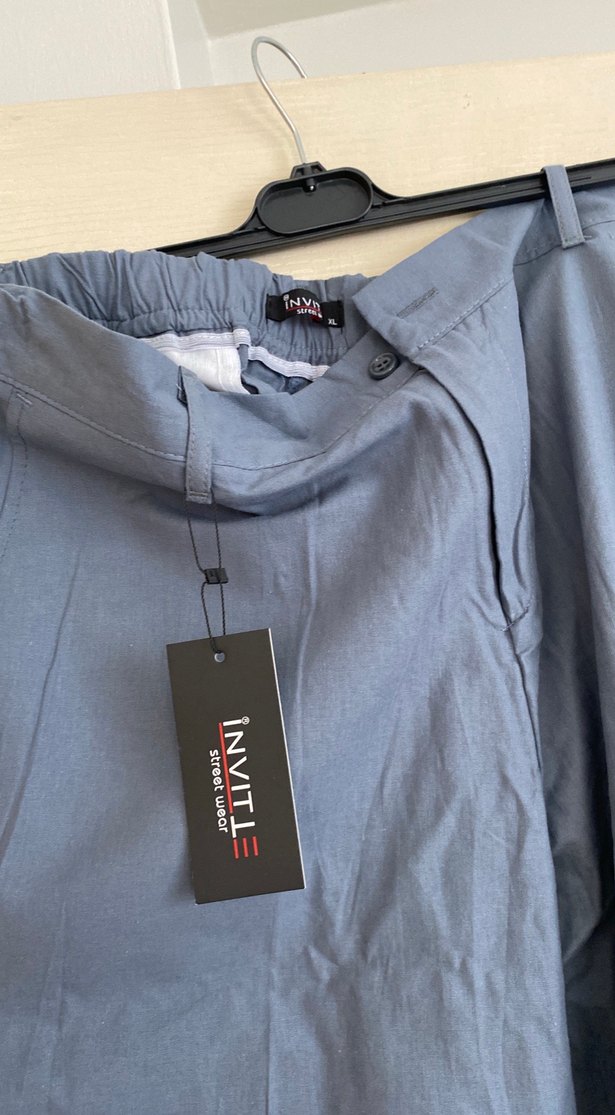 Gri Regular Fit Kemerli Erkek Pantolon - Görsel 2