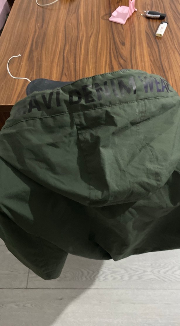 Erkek Haki Fermuarlı Street Wear Mont - Görsel 4