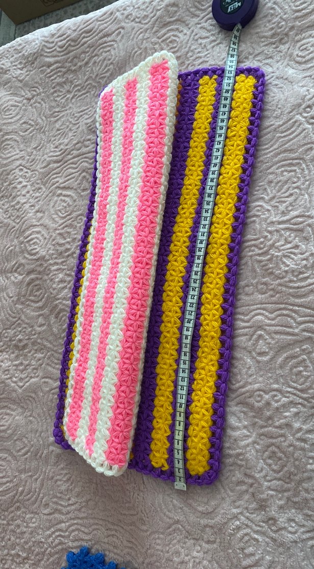 Çizgili Pastel Banyo lif Seti - Görsel 2