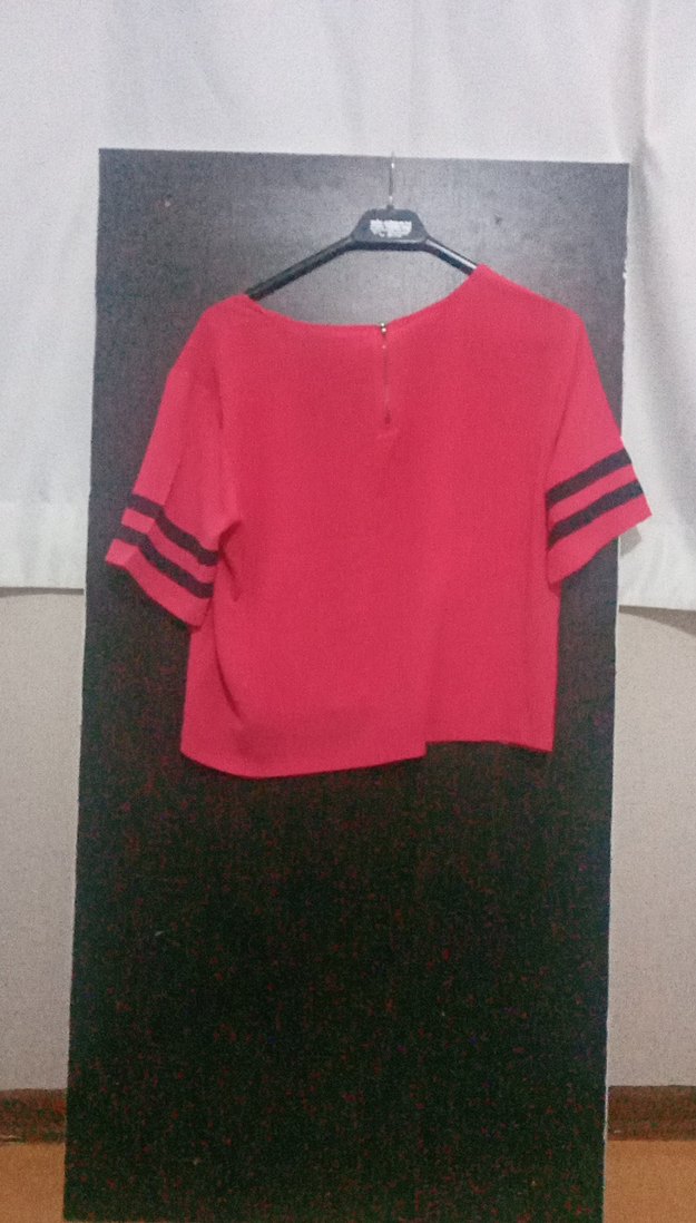 Kız Çocuk Kırmızı Baskılı Tişört - Görsel 2