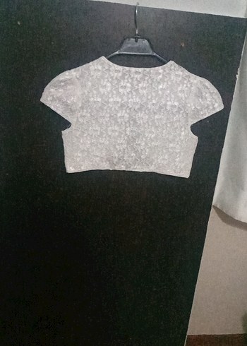 Kız Çocuk Kısa Kollu Dantelli Beyaz Bolero - Görsel 3