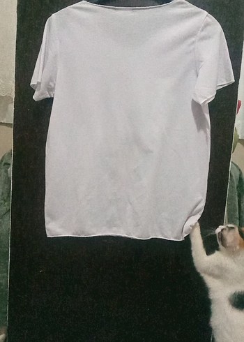 Beyaz Baskılı Hamile Tişörtü - Görsel 3