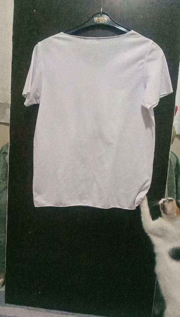 Beyaz Baskılı Hamile Tişörtü - Görsel 3