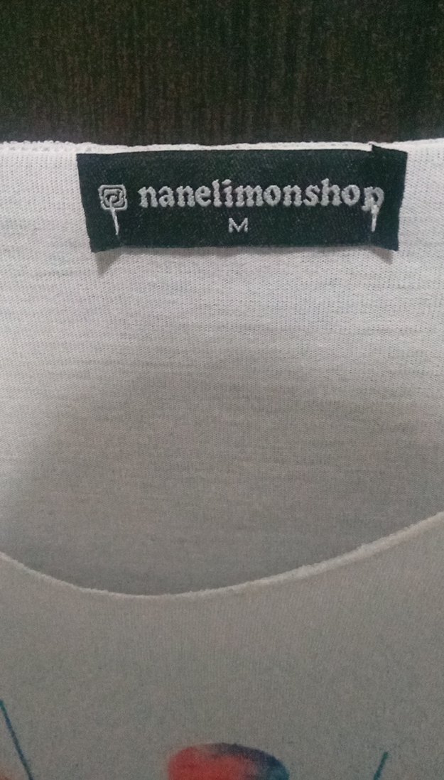 Beyaz Baskılı Hamile Tişörtü - Görsel 2