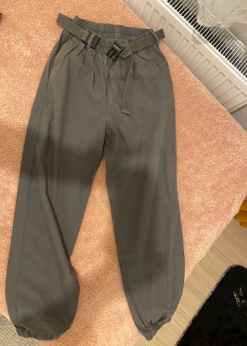 Kemerli Loose Fit Kadın Kumaş Pantolon - Görsel 3