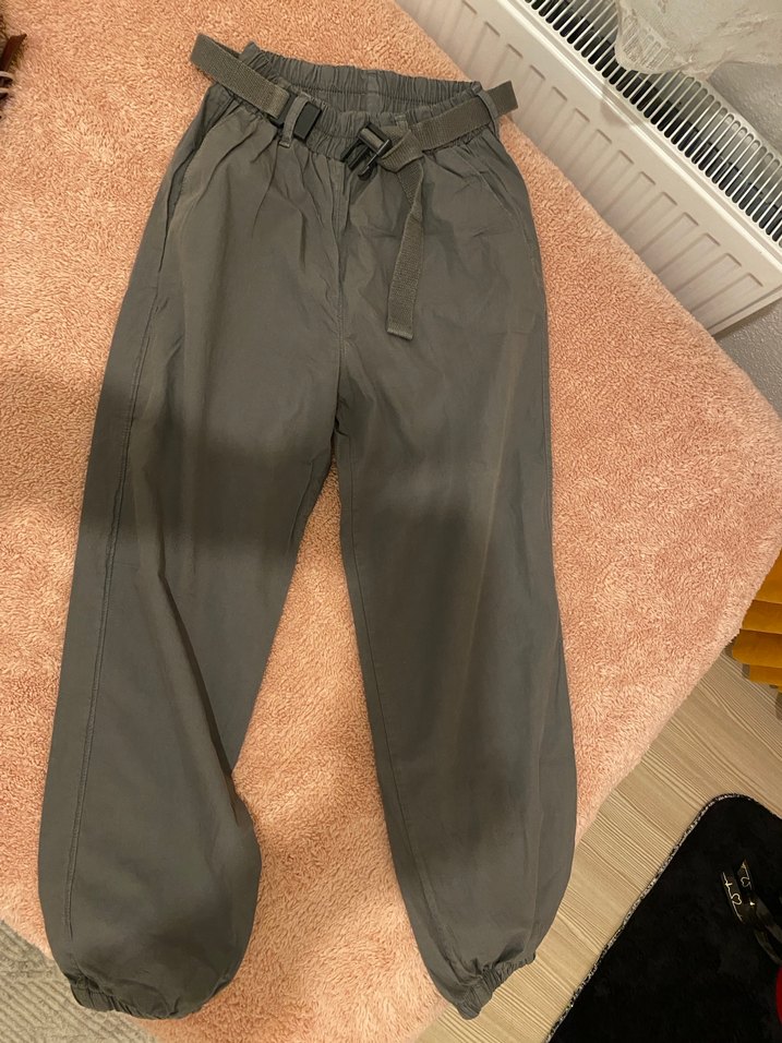 Kemerli Loose Fit Kadın Kumaş Pantolon - Görsel 2