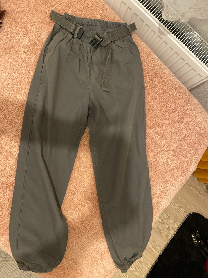 Kemerli Loose Fit Kadın Kumaş Pantolon - Görsel 4