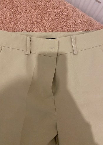 Bej Midi Kadın Kumaş Pantolon - Görsel 4