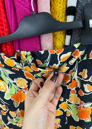 Çiçek Desenli Uzun Bohem Kadın Etek - Görsel 3