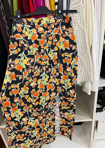 Çiçek Desenli Uzun Bohem Kadın Etek - Görsel 2