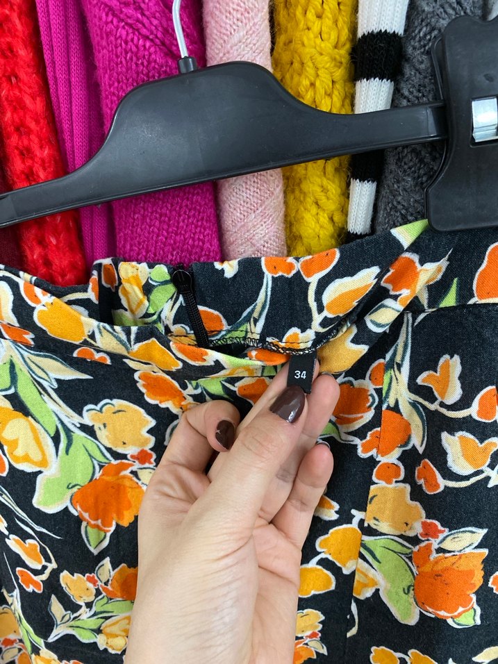 Çiçek Desenli Uzun Bohem Kadın Etek - Görsel 3