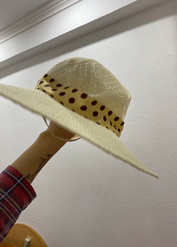 Bej Fiyonk Detaylı Bohem Kadın Şapka - Görsel 3