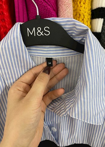 Çizgili Uzun Kollu Midi Elbise - Görsel 3