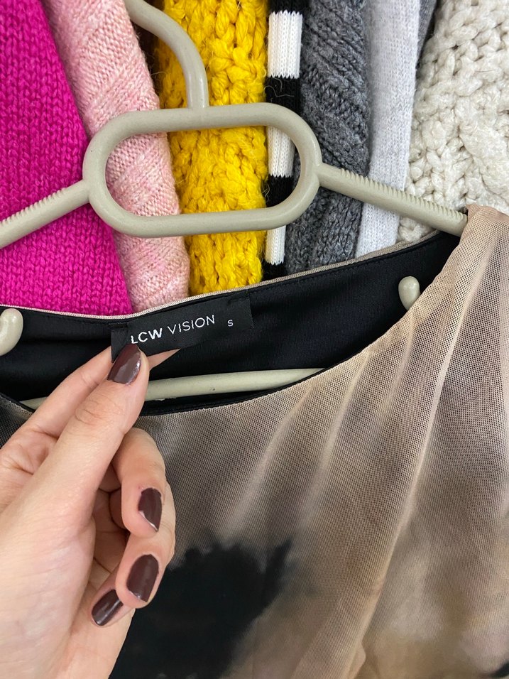 Uzun Kollu Batik Desenli Uzun Elbise - Görsel 4