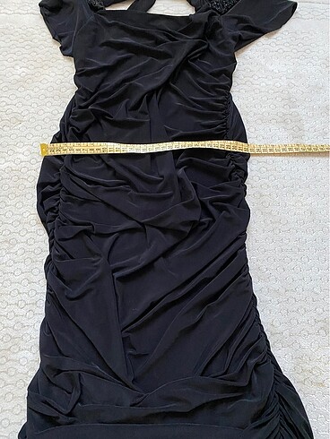 xl Beden siyah Renk Siyah drapeli elbise