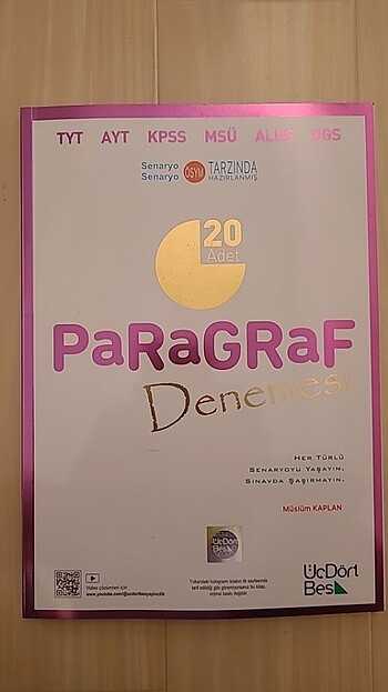 20 paragraf denemesi ÜçDörtBeş yayınları ayt tyt