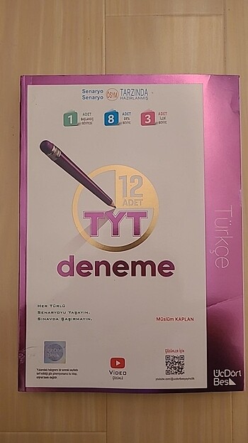 12 TYT Türkçe paragraf denemesi ÜçDörtBeş yayınları 