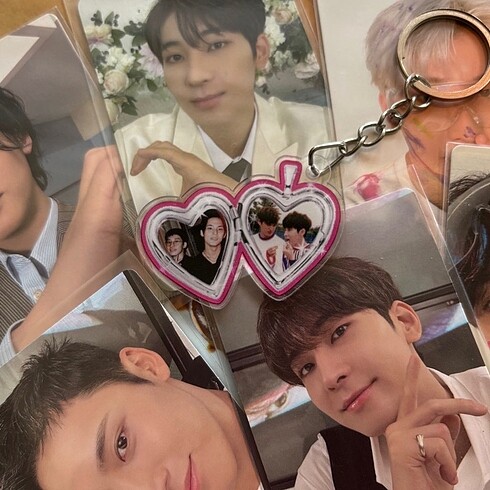 Diğer mingyu wonwoo, minwon locket heart anahtarlik