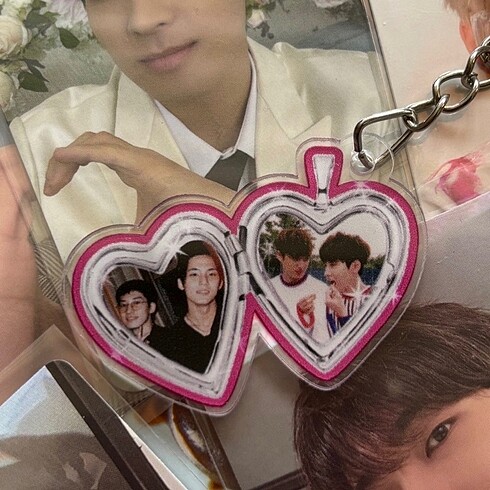 mingyu wonwoo, minwon locket heart anahtarlik