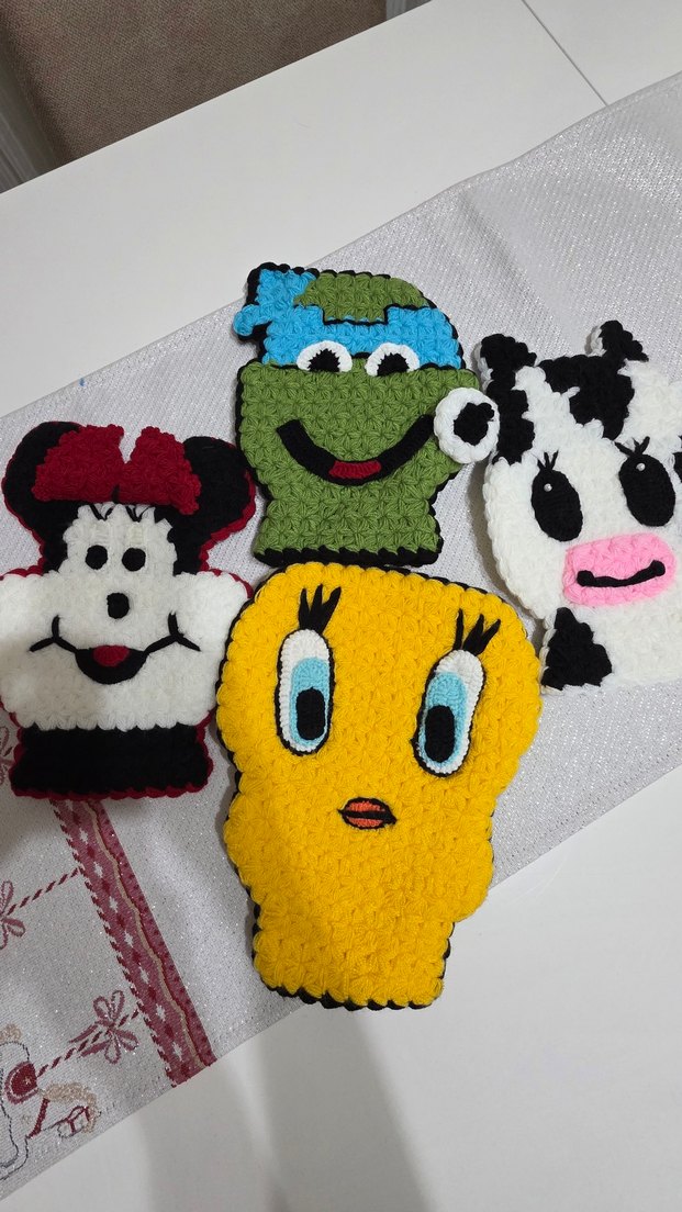 Renkli Örgü Banyo Lifi - Görsel 2