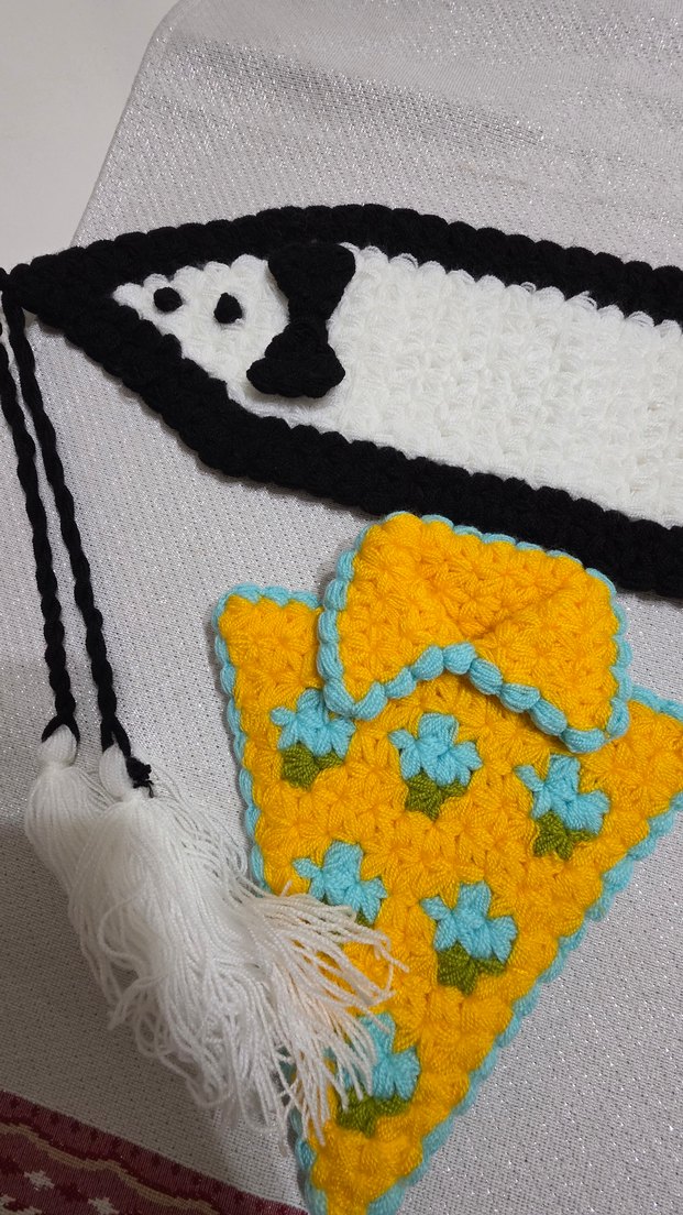 Renkli Örgü Banyo Lifi - Görsel 5