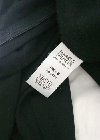 m Beden siyah ispanyol kumaş pantolon