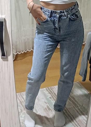 Trendyol & Milla Buz mavi Bol Kesim Midi Denim Kadın Jean