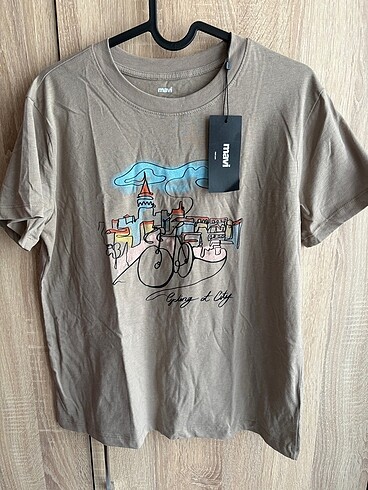 m Beden gri Renk Mavi Tshirt