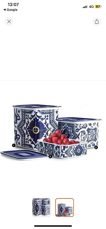 Beden Tupperware Çini Su Set 2?li